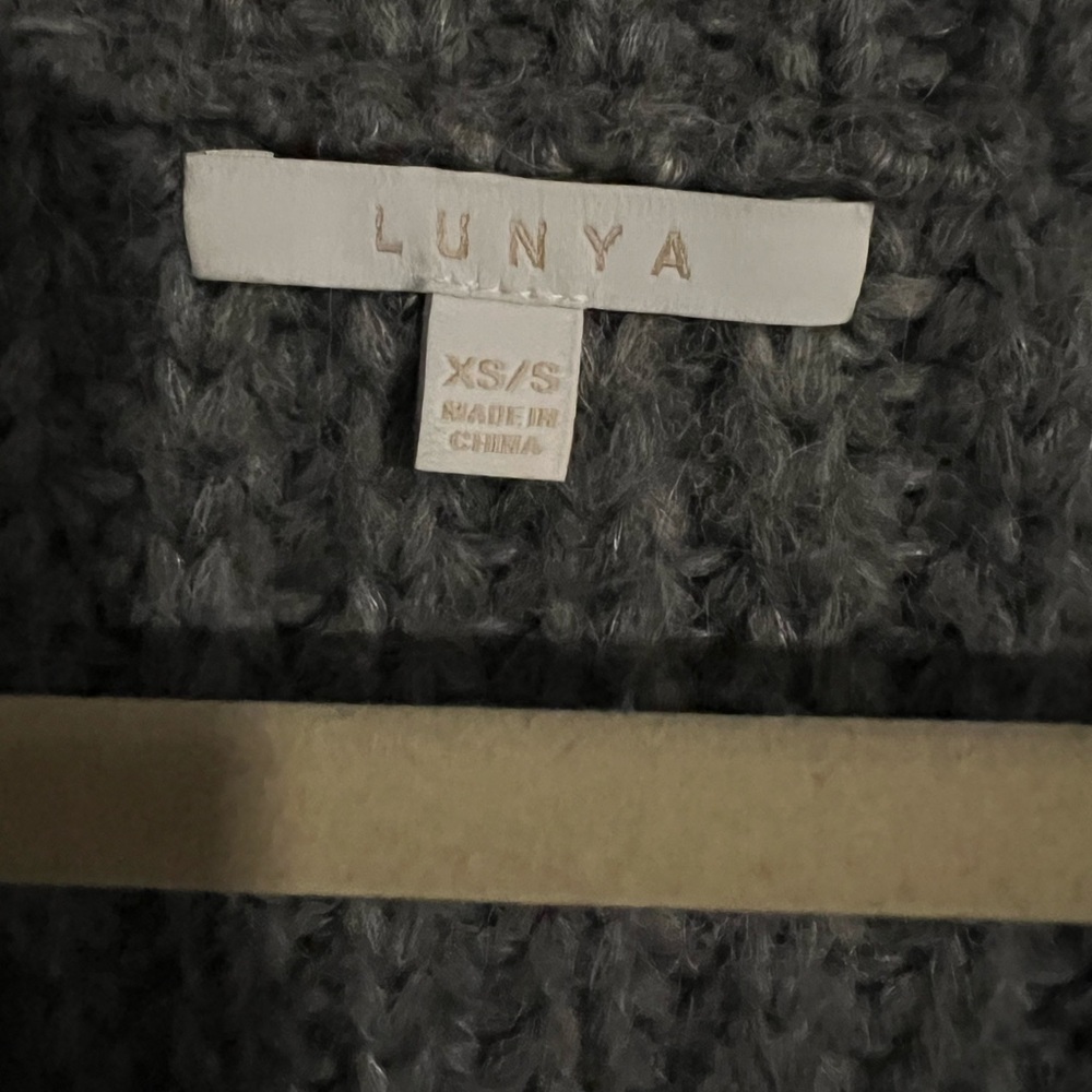 Lunya Cozy Gray Knit Cardigan - Picture 5 of 10